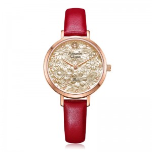 Alexandre Christie AC 2957 Rosegold Red Leather LHLRGLN